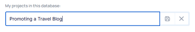 Project name